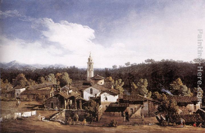 View of Gazzada near Varese painting - Bernardo Bellotto View of Gazzada near Varese art painting